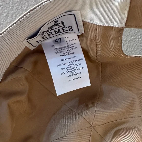 Hermes Beige Cap. Size 57 (adjustable). Preloved and in excellent condition. Hermes Cap Used Good Condition size 56-58 cm 14,000 b #kdswclub main image 4